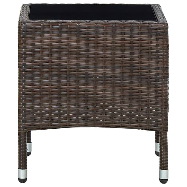 vidaXL havebord 40x40x45 cm polyrattan brun - Haveborde