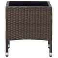 Miniatyrbillede 3 af 6: vidaXL havebord 40x40x45 cm polyrattan brun -  Haveborde