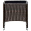 Miniatyrbillede 4 af 6: vidaXL havebord 40x40x45 cm polyrattan brun -  Haveborde