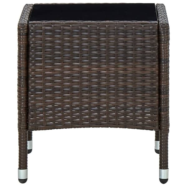 vidaXL havebord 40x40x45 cm polyrattan brun -  Haveborde