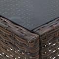 Miniatyrbillede 5 af 6: vidaXL havebord 40x40x45 cm polyrattan brun -  Haveborde