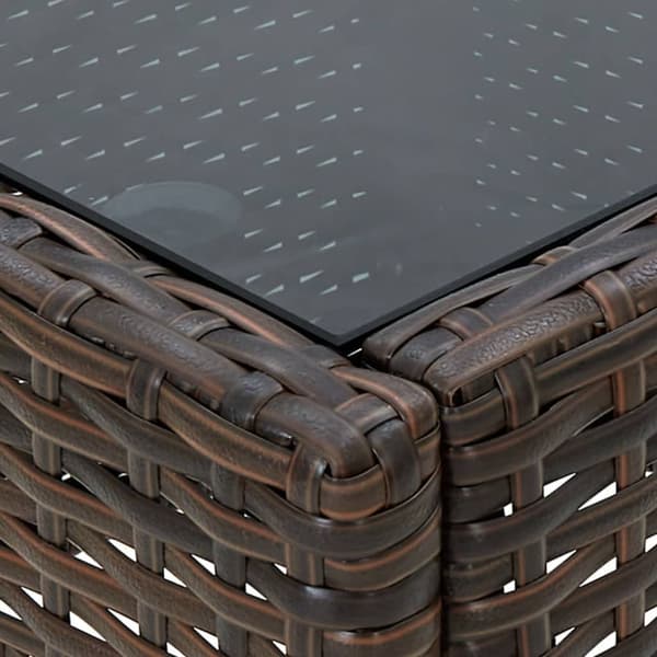 vidaXL havebord 40x40x45 cm polyrattan brun -  Haveborde