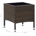 Miniatyrbillede 6 af 6: vidaXL havebord 40x40x45 cm polyrattan brun -  Haveborde