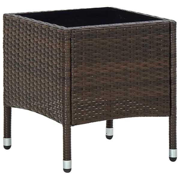 vidaXL havebord 40x40x45 cm polyrattan brun - Haveborde