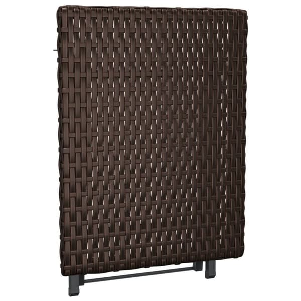 vidaXL Taitettava pöytä ruskea 45x35x32 cm polyrottinki -  Ulkopöydät