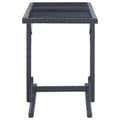 Miniatyrbillede 4 af 7: vidaXL havebord 110 x 53 x 72 cm sort glas og poliratanas -  Haveborde
