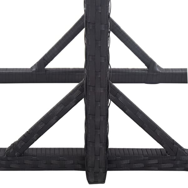 vidaXL havebord 110 x 53 x 72 cm sort glas og poliratanas - Haveborde