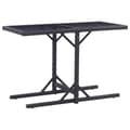 Miniatyrbillede 1 af 7: vidaXL havebord 110 x 53 x 72 cm sort glas og poliratanas -  Haveborde