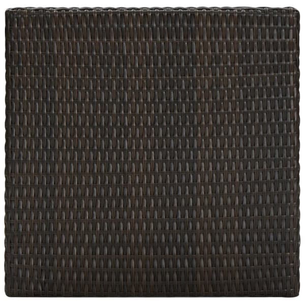 vidaXL barbord til haven 60,5x60,5x110,5 cm polyrattan brun -  Haveborde