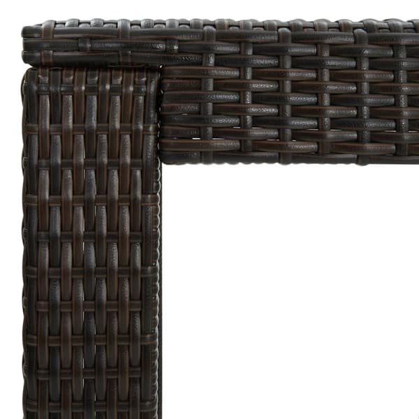 vidaXL barbord til haven 60,5x60,5x110,5 cm polyrattan brun -  Haveborde