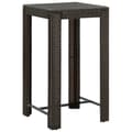 Miniatyrbillede 1 af 6: vidaXL barbord til haven 60,5x60,5x110,5 cm polyrattan brun -  Haveborde