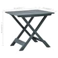Miniatyrbillede 8 af 8: vidaXL foldbart havebord 79 x 72 x 70 cm plastik grøn -  Haveborde