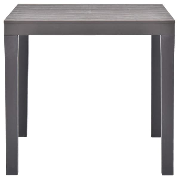 vidaXL Puutarhapöytä mokka 78x78x72 cm muovi -  Ulkopöydät