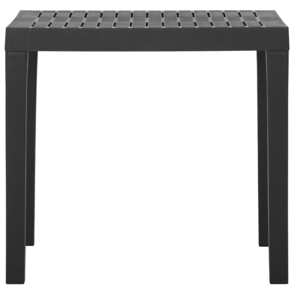 vidaXL Trädgårdsbord grå 79x65x72 cm plast - Utebord