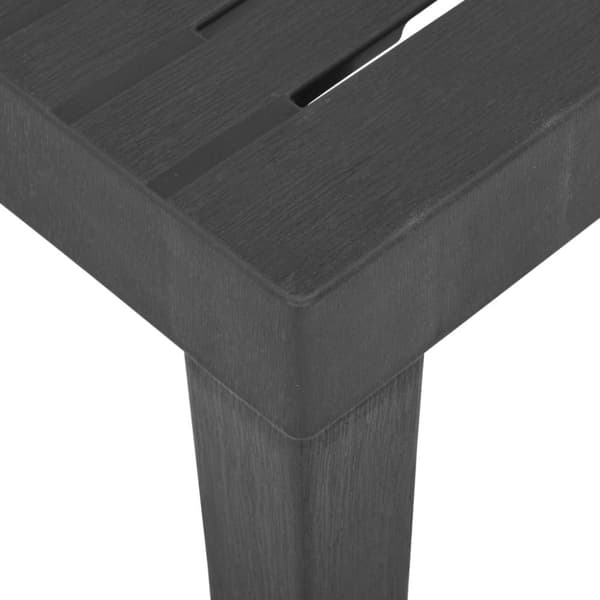 vidaXL Trädgårdsbord grå 79x65x72 cm plast - Utebord