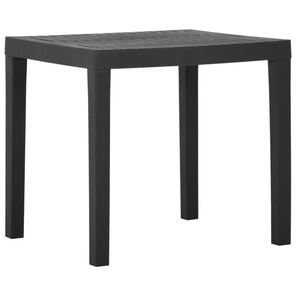 vidaXL Trädgårdsbord grå 79x65x72 cm plast - Utebord