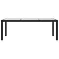 Miniatyrbillede 4 af 6: vidaXL havebord 190x90x75 cm hærdet glas og polyrattan sort -  Haveborde