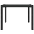 Miniatyrbillede 5 af 6: vidaXL havebord 190x90x75 cm hærdet glas og polyrattan sort -  Haveborde