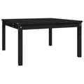Miniatyrbillede 3 af 9: vidaXL havebord 82,5x82,5x45 cm massivt fyrretræ sort -  Haveborde