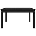 Miniatyrbillede 6 af 9: vidaXL havebord 82,5x82,5x45 cm massivt fyrretræ sort -  Haveborde