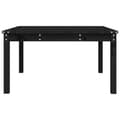 Miniatyrbillede 7 af 9: vidaXL havebord 82,5x82,5x45 cm massivt fyrretræ sort -  Haveborde