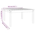 Miniatyrbillede 9 af 9: vidaXL havebord 82,5x82,5x45 cm massivt fyrretræ sort -  Haveborde