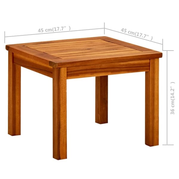 vidaXL sofabord til haven 45x45x36 cm massivt akacietræ - Haveborde