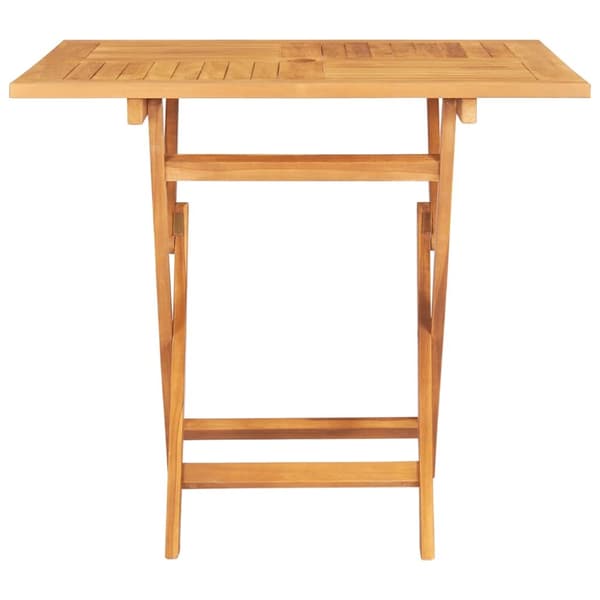 vidaXL Hopfällbart trädgårdsbord 85x85x76 cm massiv teak - Utebord