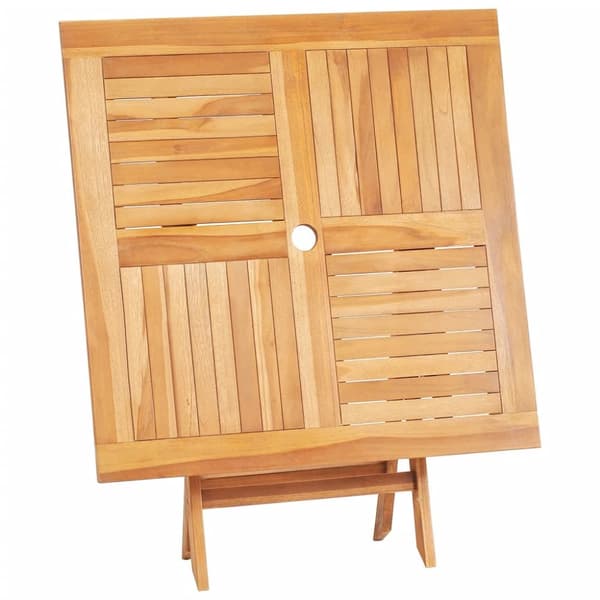 vidaXL Hopfällbart trädgårdsbord 85x85x76 cm massiv teak - Utebord