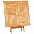 Miniatyrbild 6 av 9: vidaXL Hopfällbart trädgårdsbord 85x85x76 cm massiv teak -  Utebord