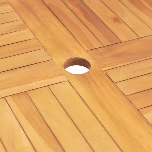 vidaXL Hopfällbart trädgårdsbord 85x85x76 cm massiv teak - Utebord