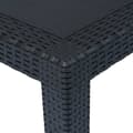 Miniatyrbillede 4 af 6: vidaXL havebord 79 x 79 x 72 cm plastik rattanlook antracitgrå -  Haveborde