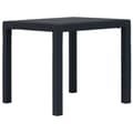 Miniatyrbillede 2 af 6: vidaXL havebord 79 x 79 x 72 cm plastik rattanlook antracitgrå -  Haveborde