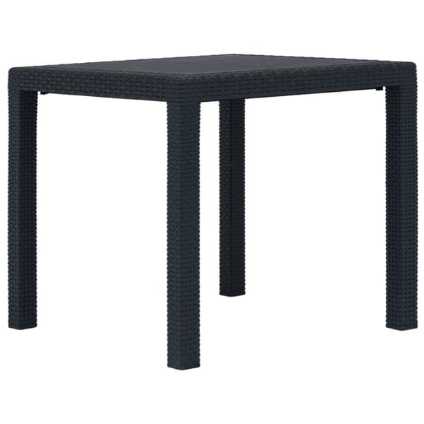 vidaXL havebord 79 x 79 x 72 cm plastik rattanlook antracitgrå -  Haveborde