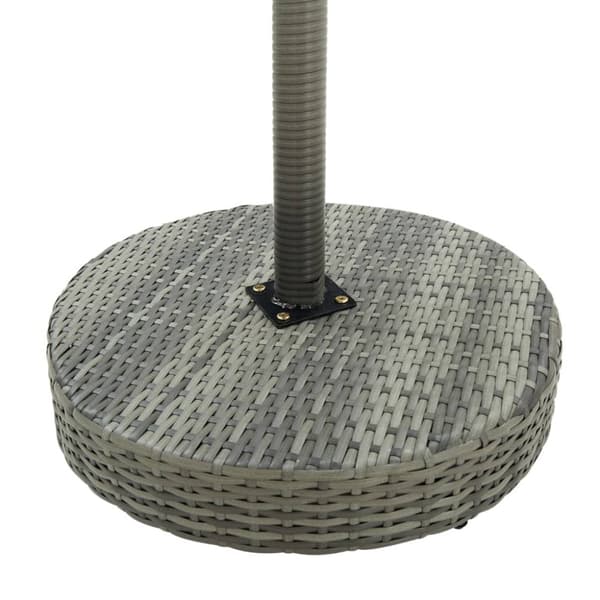 vidaXL havebord 60,5x106 cm polyrattan grå -  Haveborde