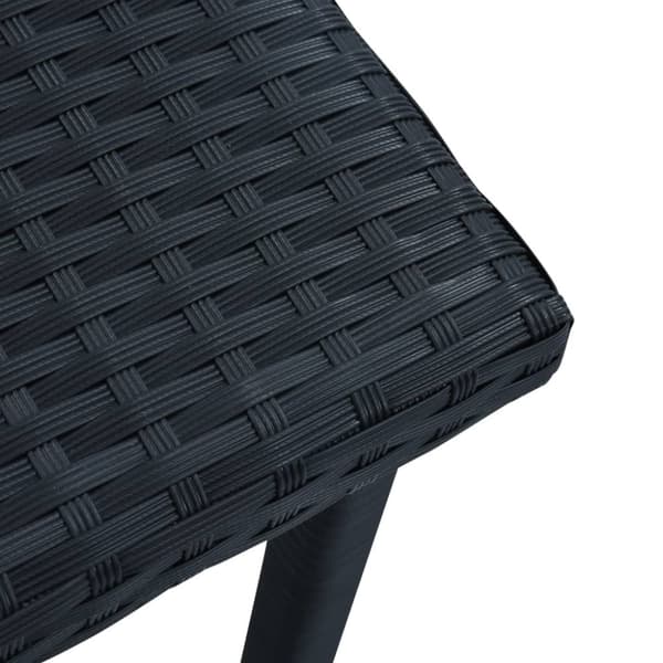 vidaXL havebord 40 x 40 x 40 cm polyrattan sort -  Haveborde