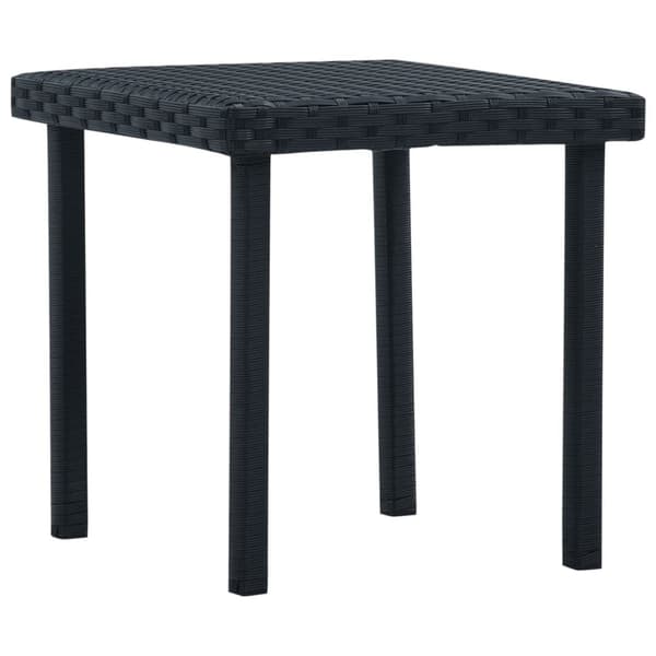 vidaXL Puutarhapöytä musta 40x40x40 cm polyrottinki - Ulkopöydät