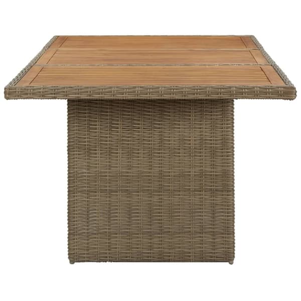 vidaXL havebord 200x100x74 cm polyrattan brun - Haveborde