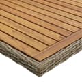 Miniatyrbillede 5 af 7: vidaXL havebord 200x100x74 cm polyrattan brun -  Haveborde