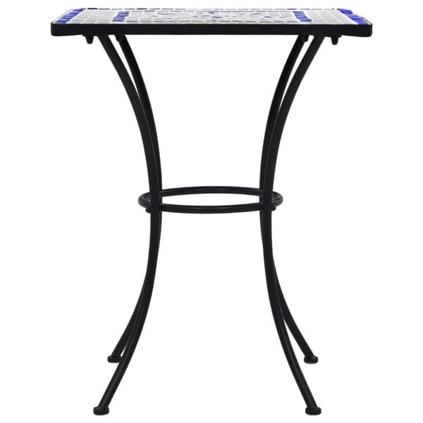 vidaXL Mosaikbord blå och vit 60 cm keramik -  Utebord