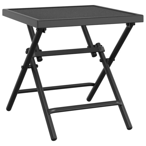vidaXL foldbart havebord 38x38x38 cm stål og meshstof antracitgrå - Haveborde