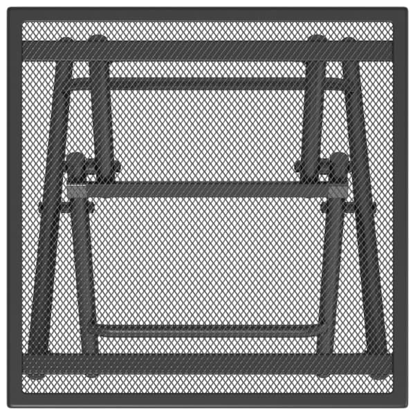 vidaXL foldbart havebord 38x38x38 cm stål og meshstof antracitgrå - Haveborde