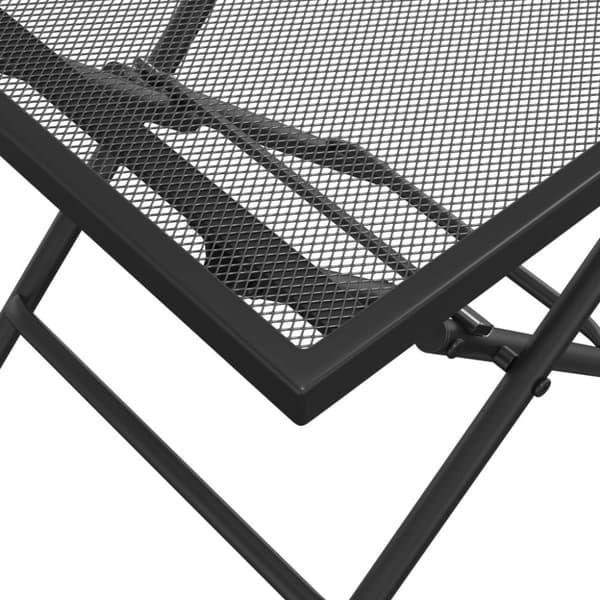 vidaXL foldbart havebord 38x38x38 cm stål og meshstof antracitgrå - Haveborde