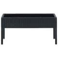 Miniatyrbillede 3 af 6: vidaXL havebord 75x40x37 cm polyrattan sort -  Haveborde