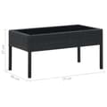 Miniatyrbillede 6 af 6: vidaXL havebord 75x40x37 cm polyrattan sort -  Haveborde