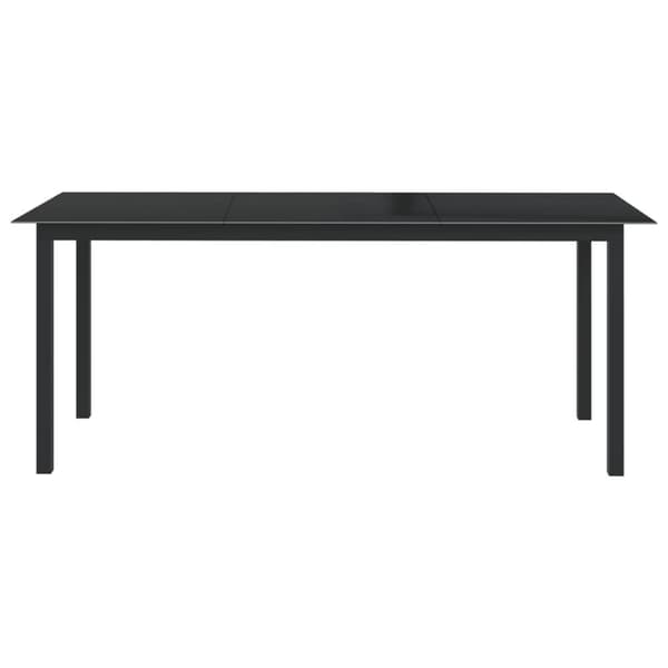 vidaXL Puutarhapöytä musta 190x90x74 cm alumiini ja lasi -  Ulkopöydät