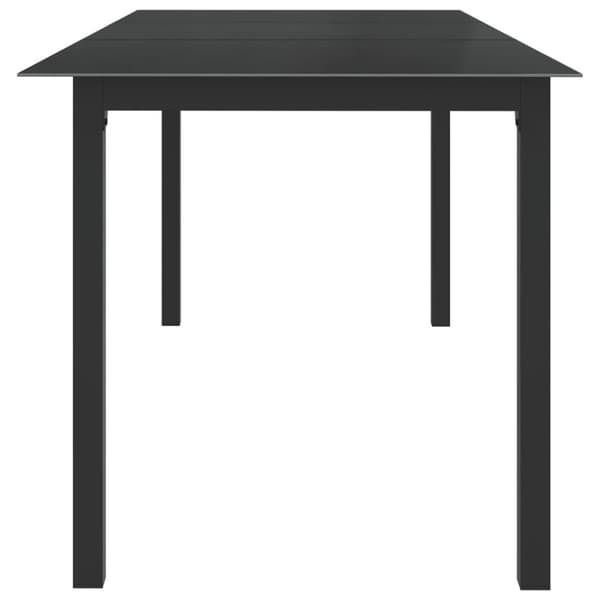 vidaXL Puutarhapöytä musta 190x90x74 cm alumiini ja lasi -  Ulkopöydät