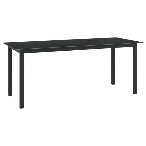 vidaXL Puutarhapöytä musta 190x90x74 cm alumiini ja lasi -  Ulkopöydät