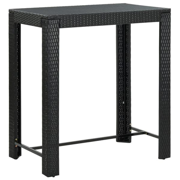 vidaXL barbord til haven 100x60,5x110,5 cm polyrattan sort - Haveborde