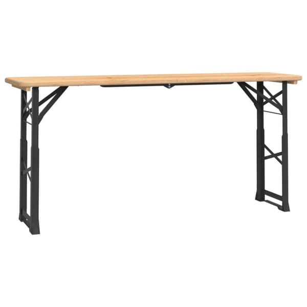 vidaXL Hopfällbart barbord 170x50x75/105 cm massiv gran - Utebord